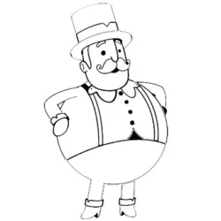 Desenho de Pocoyo para colorir e imprimir: número 1