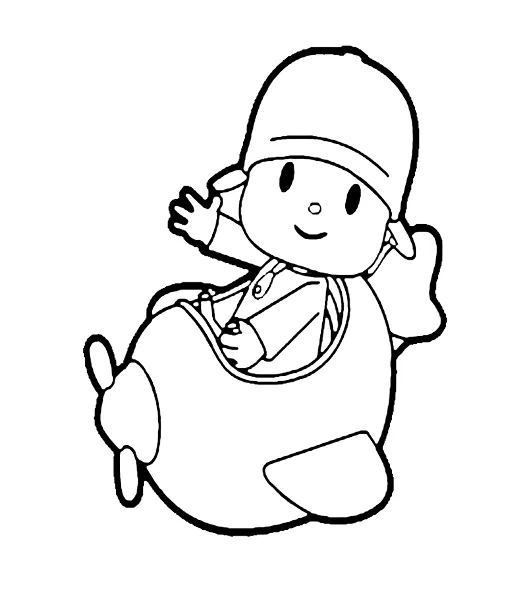 Desenho de Pocoyo para colorir e imprimir: número 11