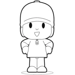 Desenho de Pocoyo para colorir e imprimir: número 12