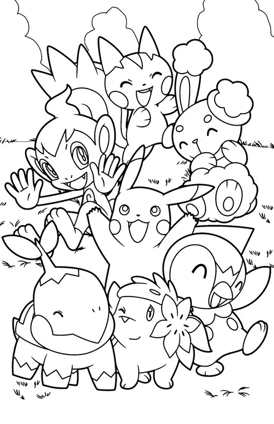 Desenho de Pokémon para colorir e imprimir: número 8