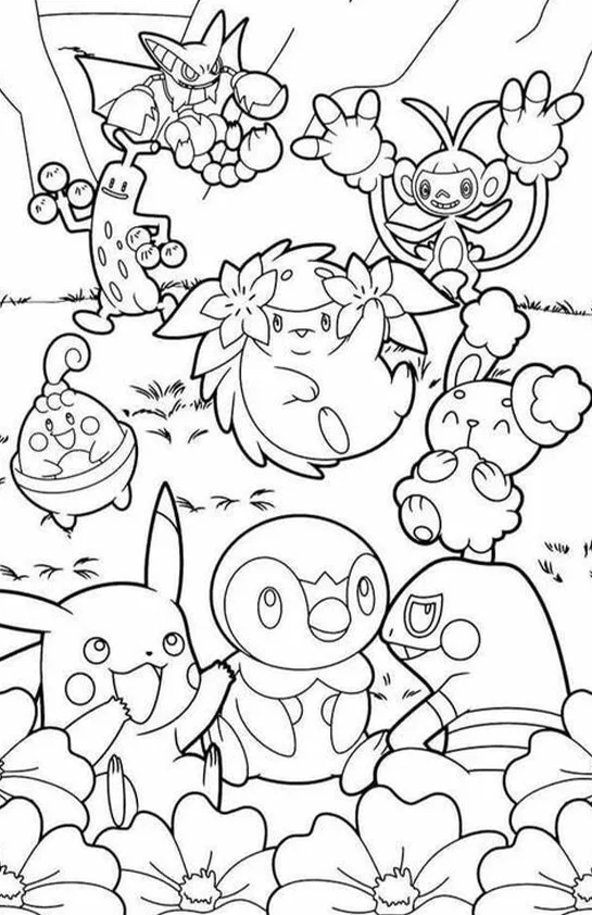 Desenho de Pokémon para colorir e imprimir: número 9