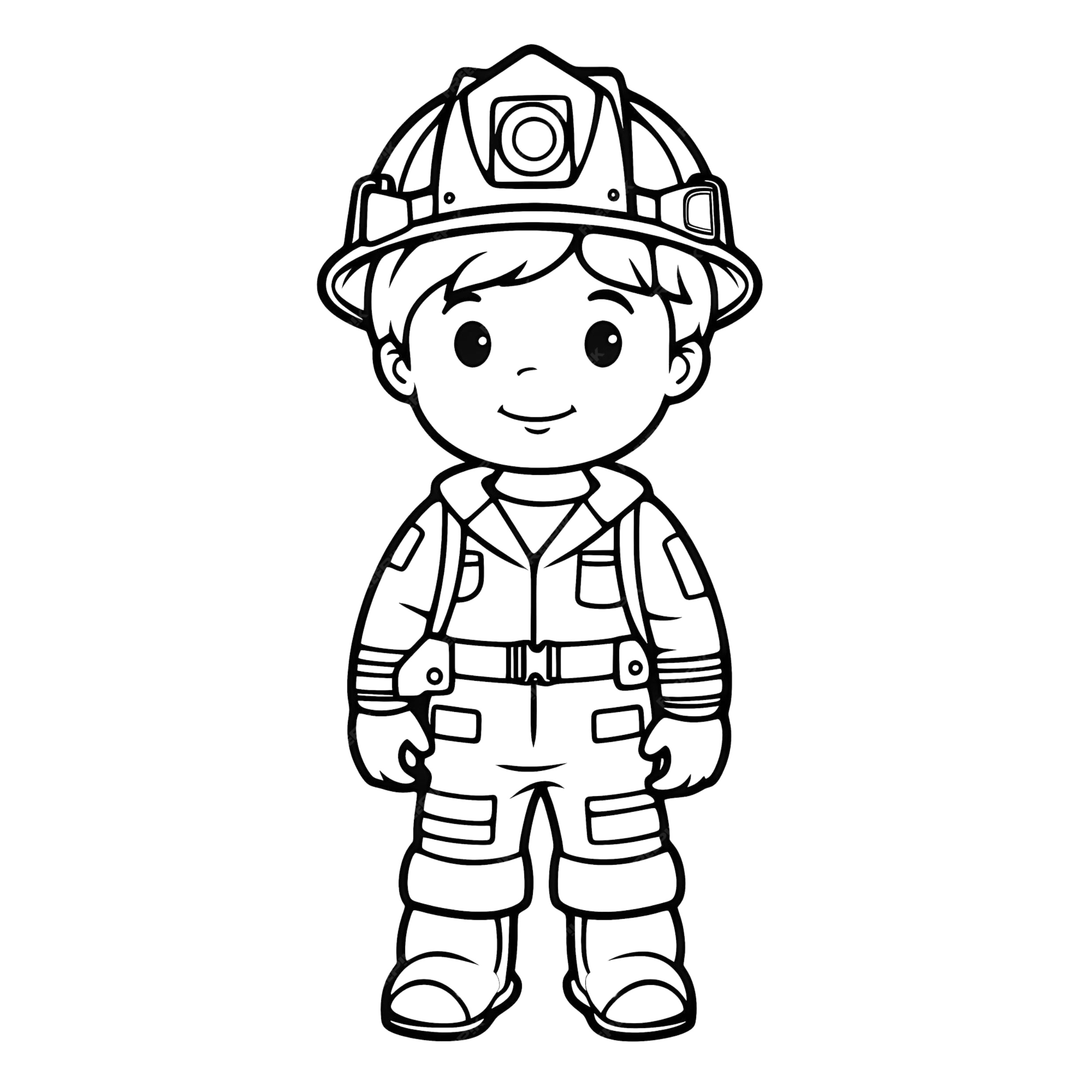 Desenho de Policia para colorir e imprimir: número 1