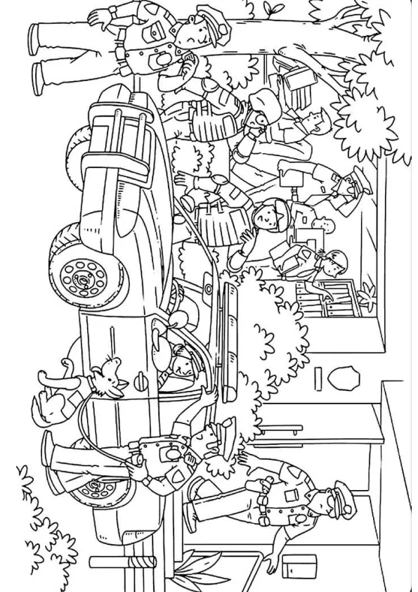 Desenho de Policia para colorir e imprimir: número 3