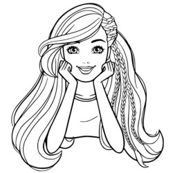 Desenho de Polly Pocket para colorir e imprimir: número 1