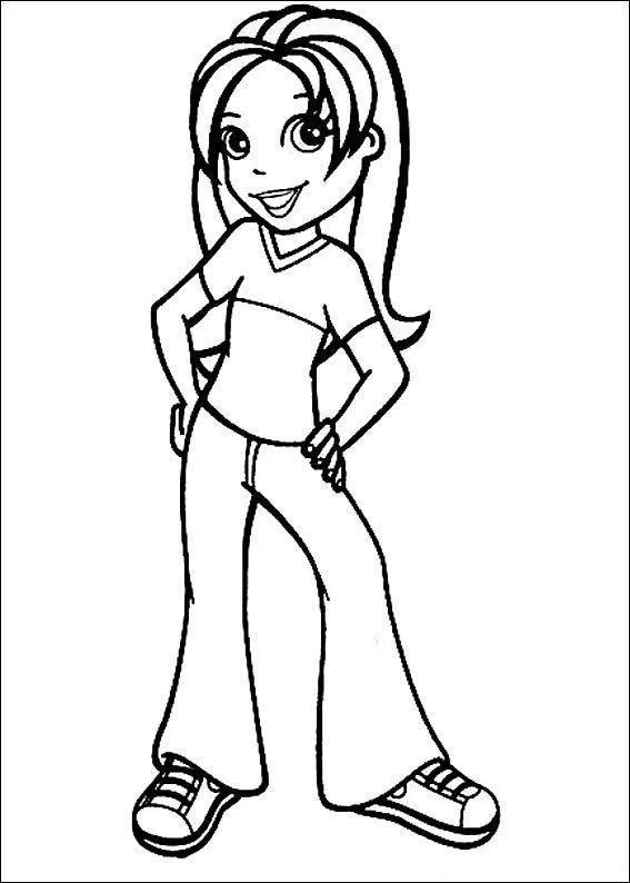 Desenho de Polly Pocket para colorir e imprimir: número 6