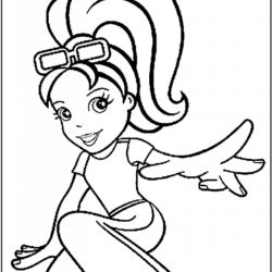 Desenho de Polly Pocket para colorir e imprimir: número 7