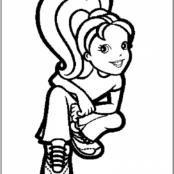 Desenho de Polly Pocket para colorir e imprimir: número 9