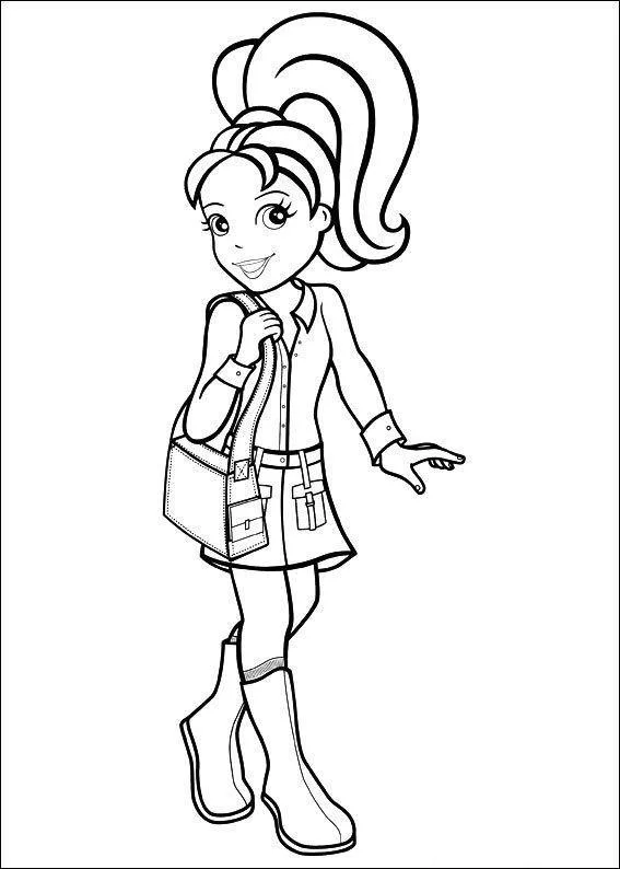 Desenho de Polly Pocket para colorir e imprimir: número 10