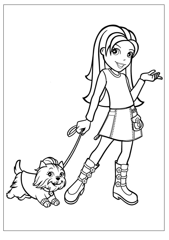 Desenho de Polly Pocket para colorir e imprimir: número 11