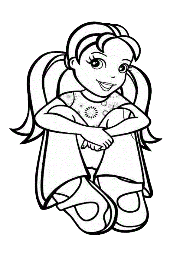 Desenho de Polly Pocket para colorir e imprimir: número 12