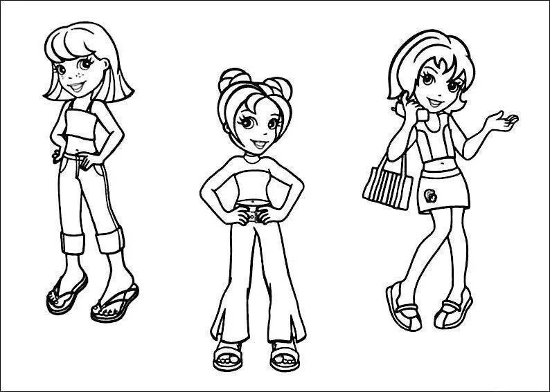 Desenho de Polly Pocket para colorir e imprimir: número 13