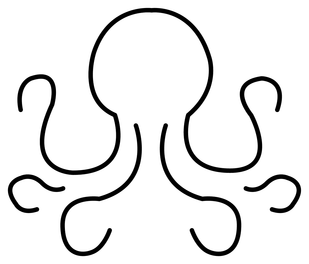 Desenho de Polvo para colorir e imprimir: número 6
