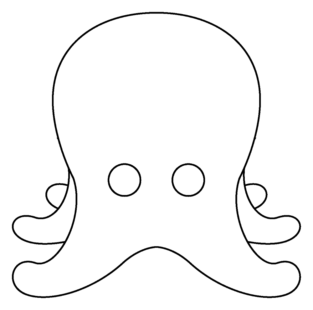 Desenho de Polvo para colorir e imprimir: número 7