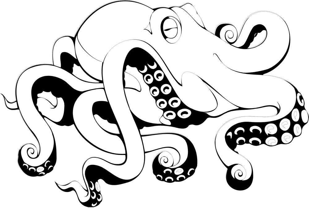 Desenho de Polvo para colorir e imprimir: número 11
