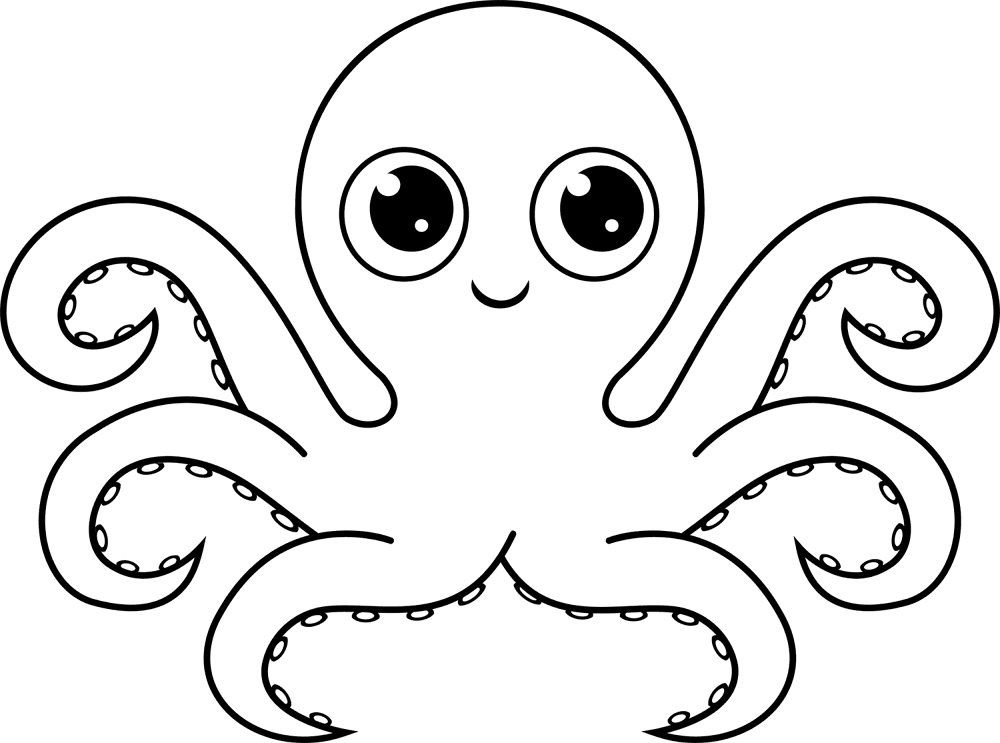 Desenho de Polvo para colorir e imprimir: número 12