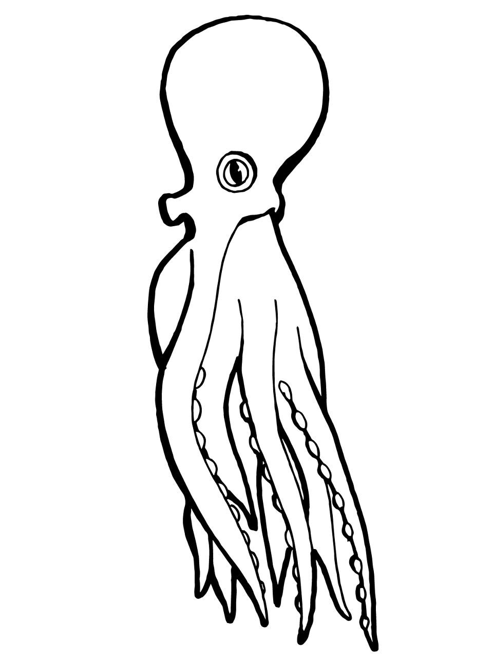Desenho de Polvo para colorir e imprimir: número 20