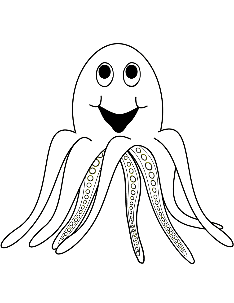 Desenho de Polvo para colorir e imprimir: número 22
