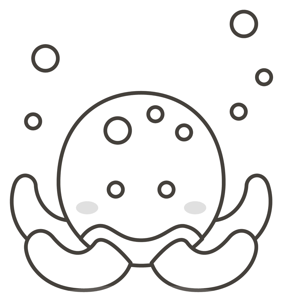 Desenho de Polvo para colorir e imprimir: número 26