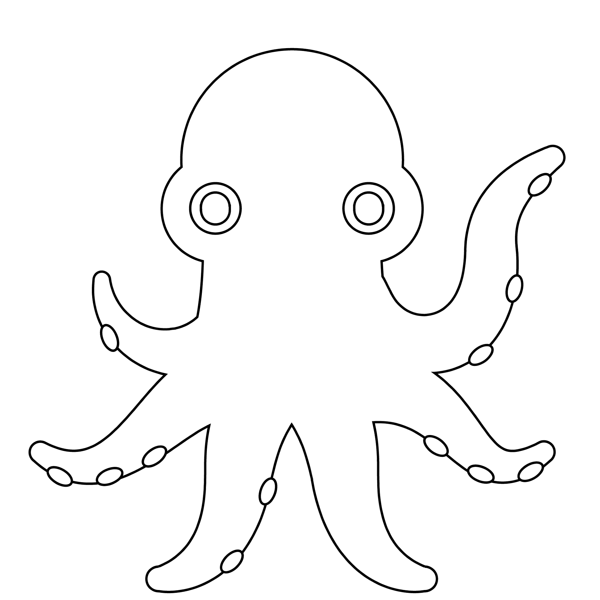 Desenho de Polvo para colorir e imprimir: número 30