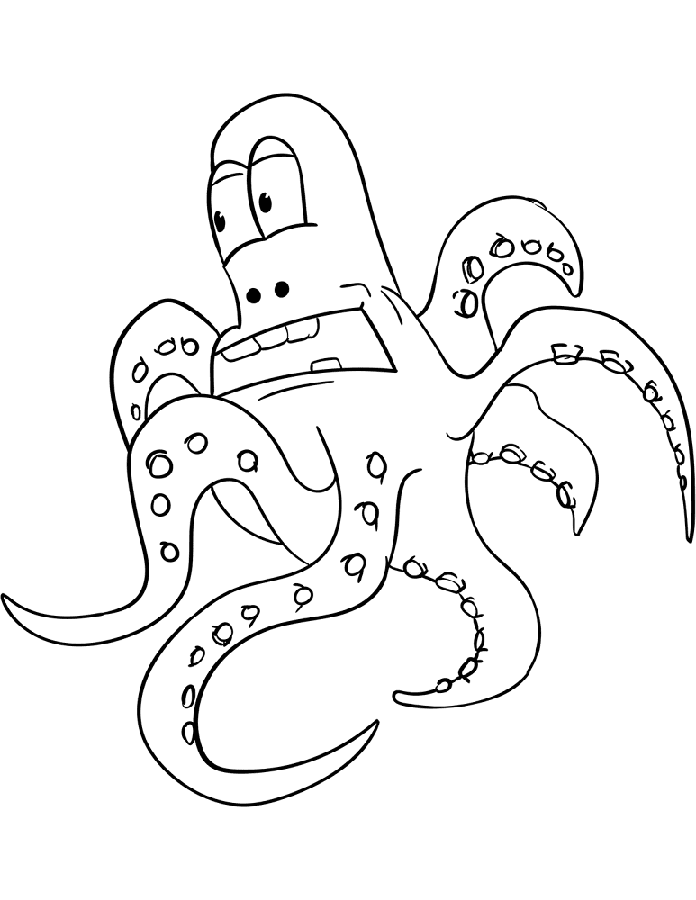 Desenho de Polvo para colorir e imprimir: número 31