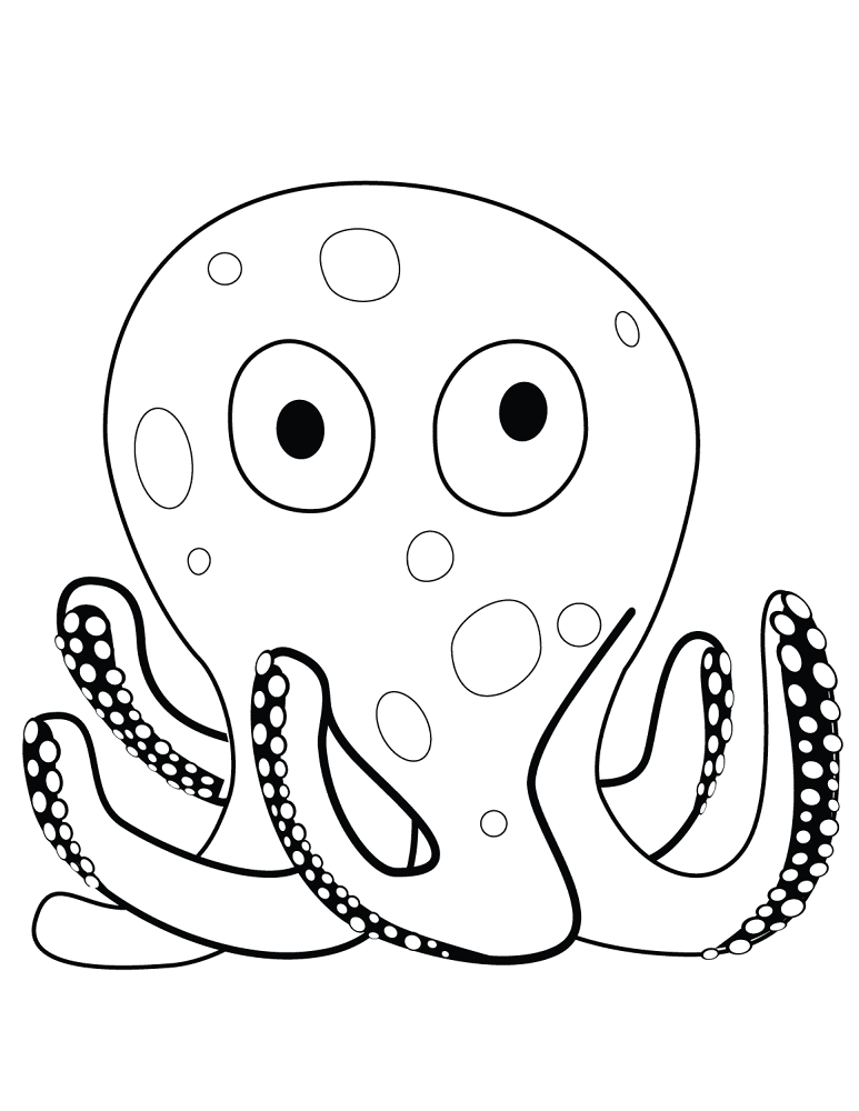 Desenho de Polvo para colorir e imprimir: número 37