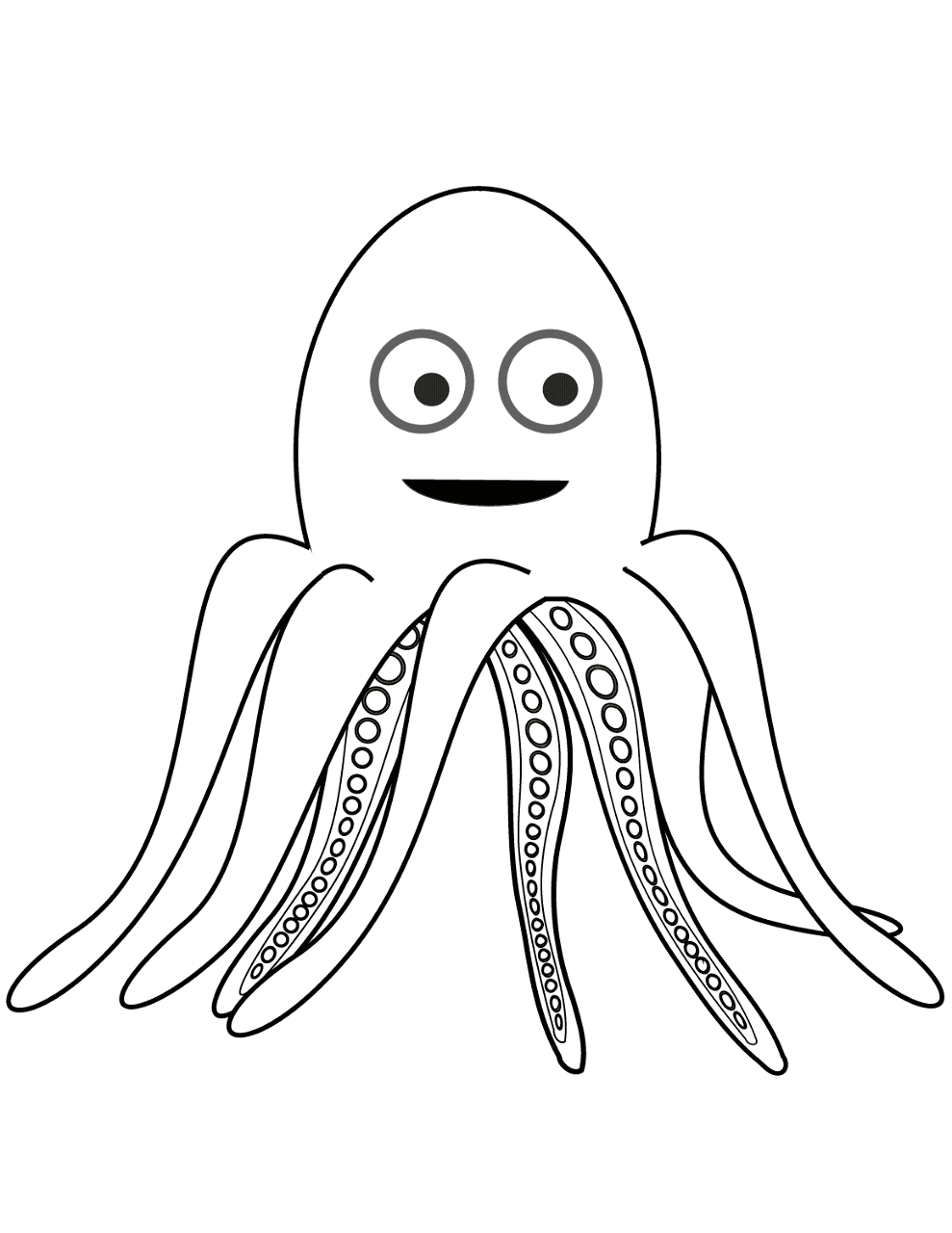 Desenho de Polvo para colorir e imprimir: número 38