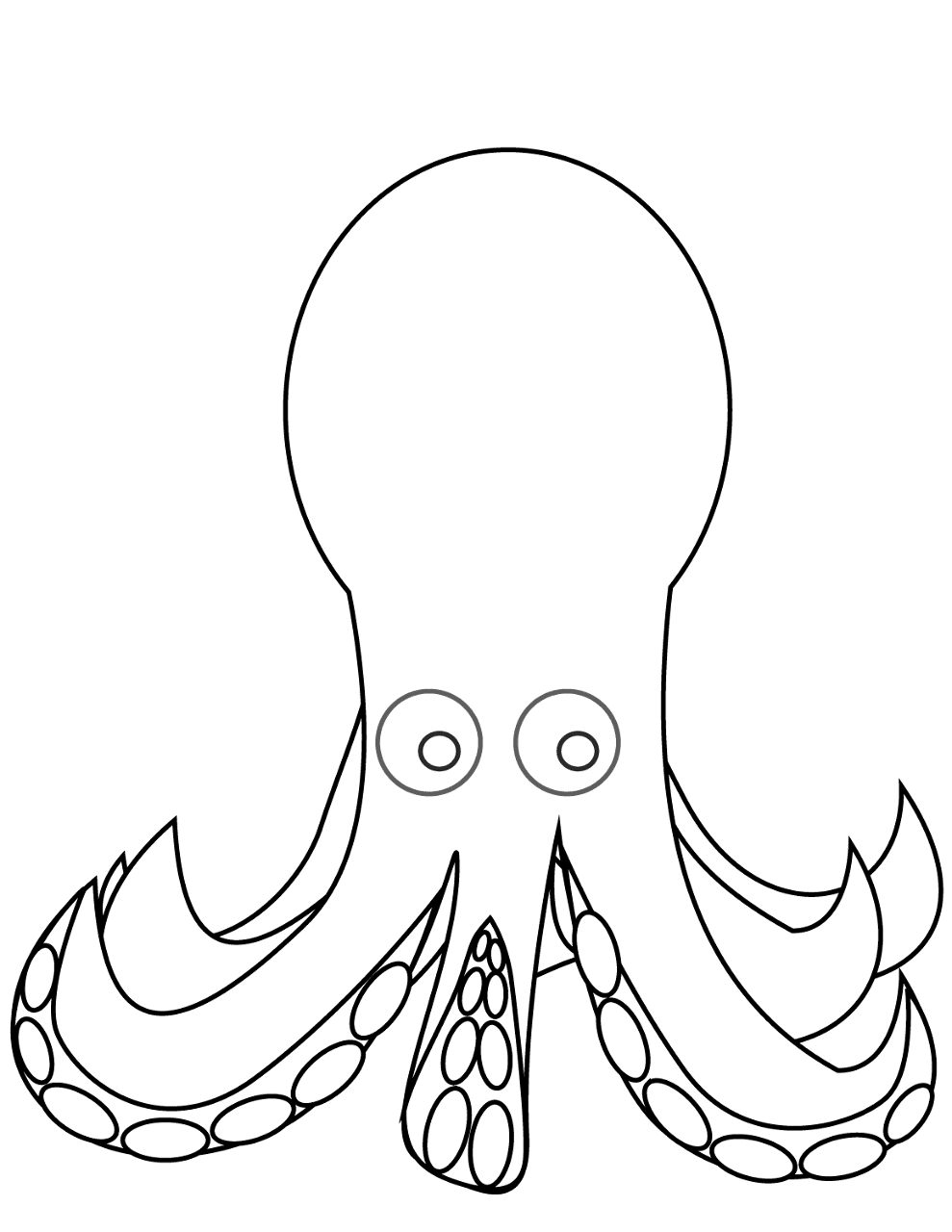 Desenho de Polvo para colorir e imprimir: número 44