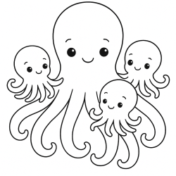 Desenho de Polvo para colorir