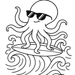 Desenho de Polvo para colorir
