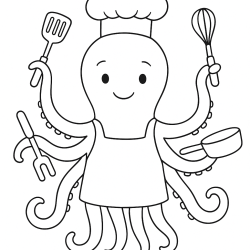 Desenho de Polvo para colorir