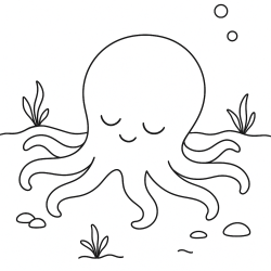 Desenho de Polvo para colorir