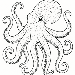Desenho de Polvo para colorir