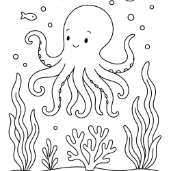 Desenho de Polvo para colorir