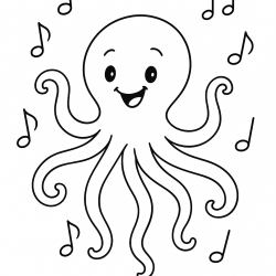 Desenho de Polvo para colorir
