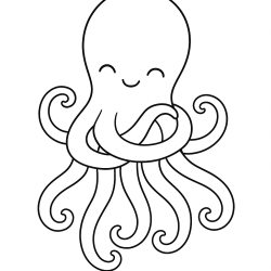 Desenho de Polvo para colorir