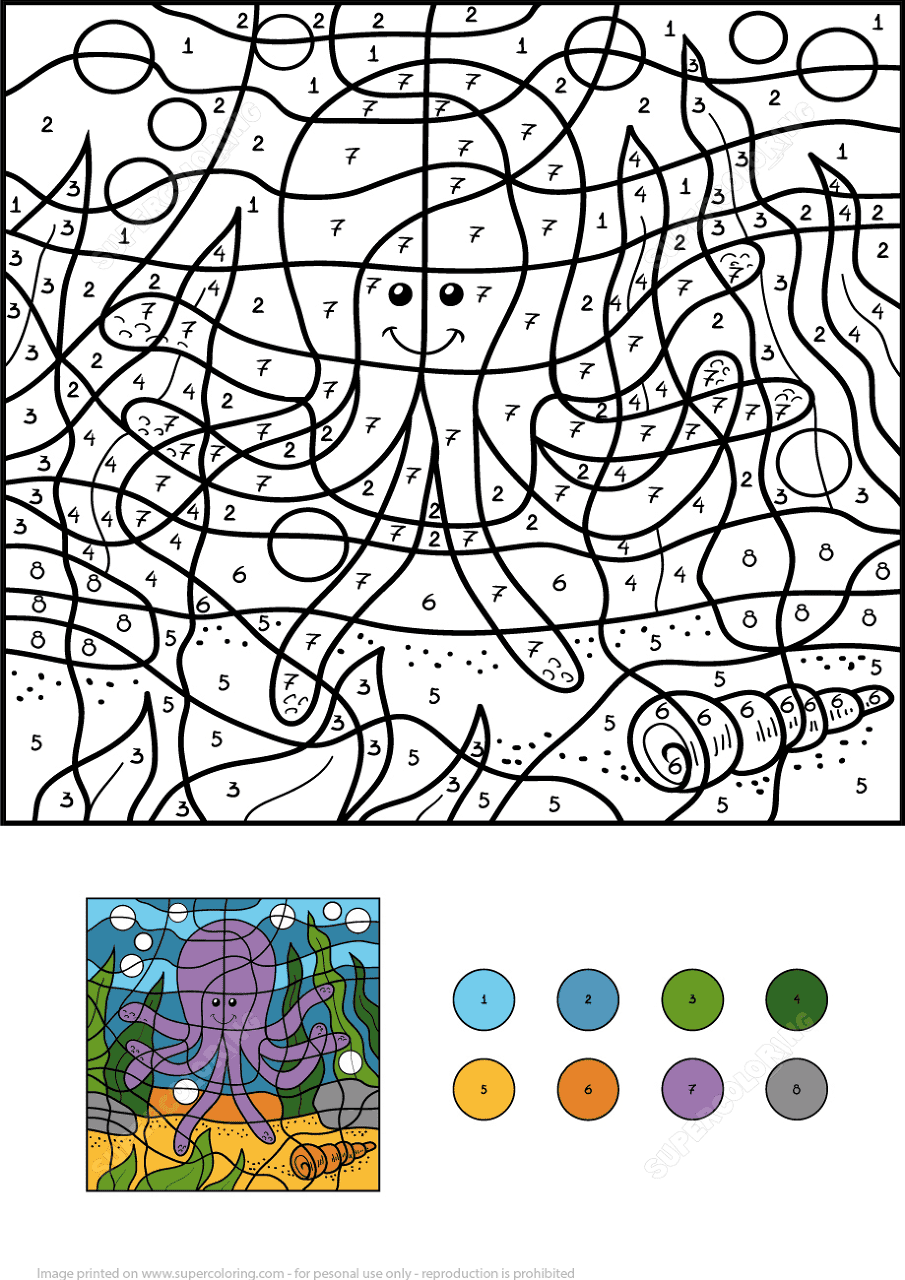 Desenho de Polvo para colorir