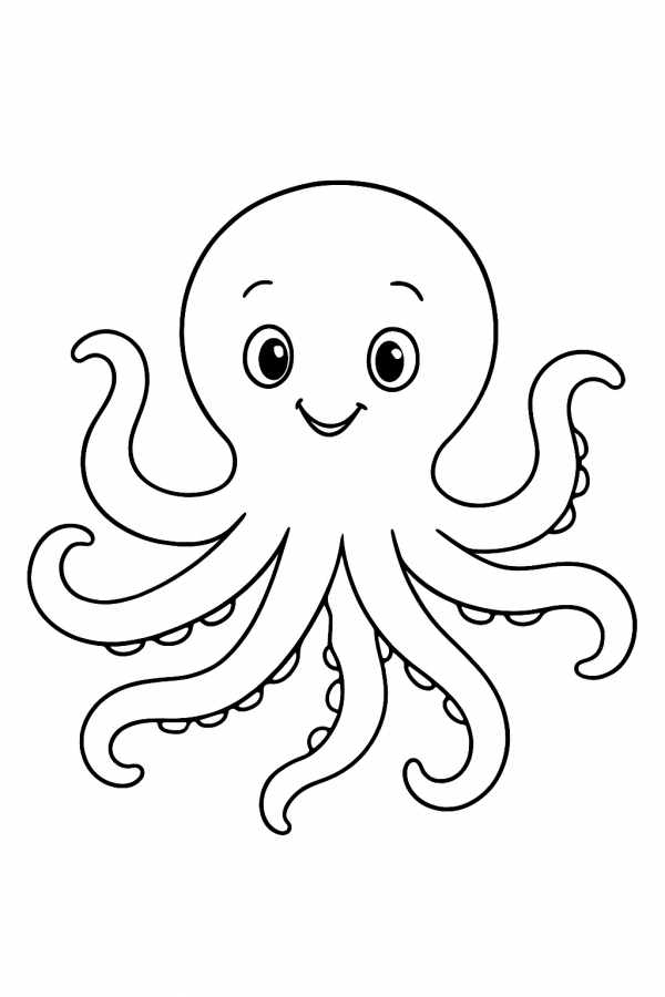 Desenho de Polvo para colorir