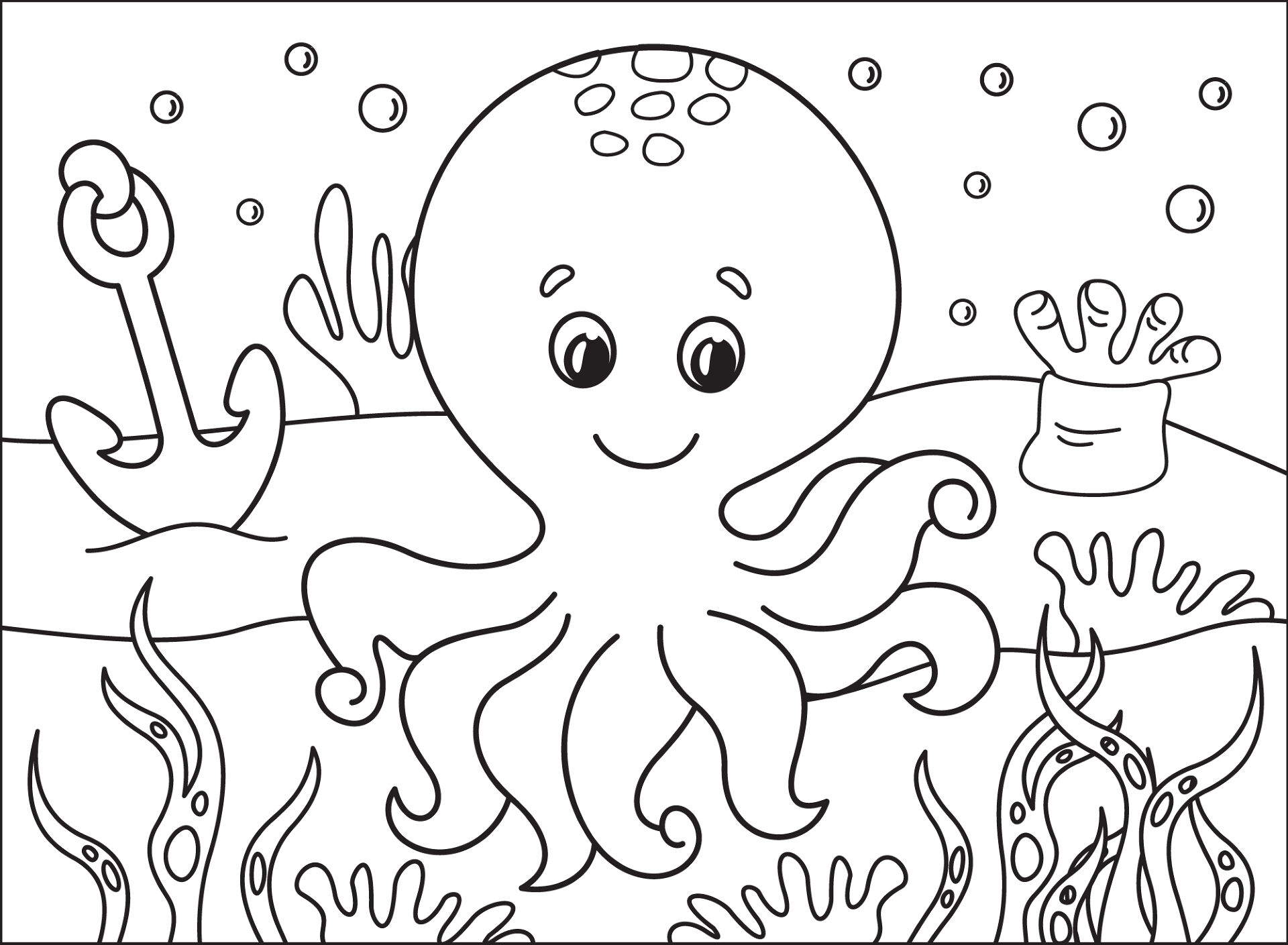 Desenho de Polvo para colorir