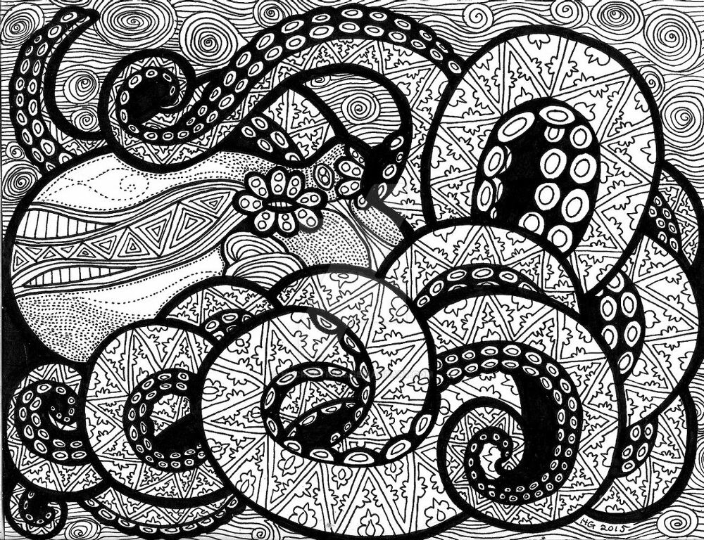 Desenho de Polvo para colorir