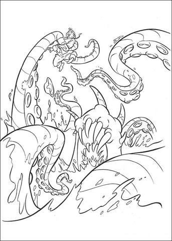 Desenho de Polvo para colorir