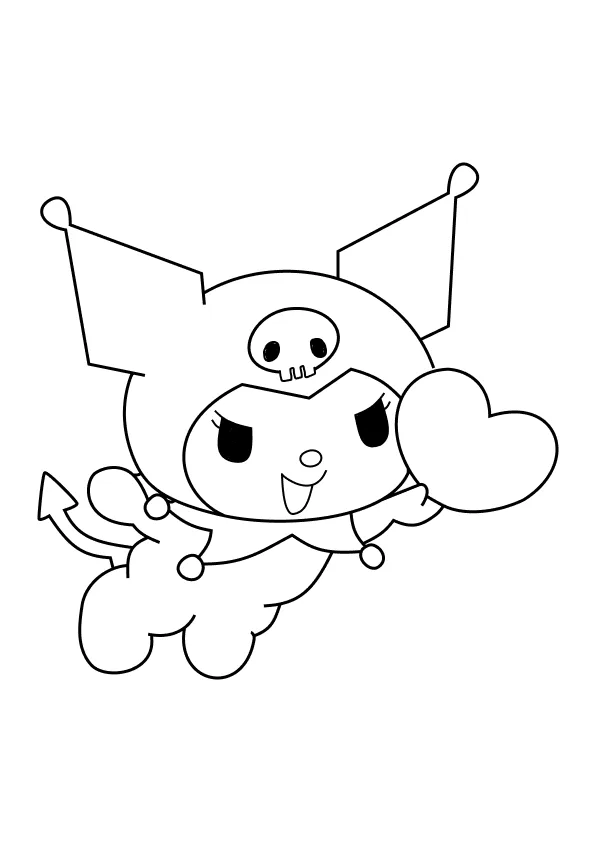 Desenho de Pompompurin para colorir e imprimir: número 1