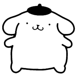 Desenho de Pompompurin para colorir e imprimir: número 6