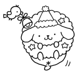 Desenho de Pompompurin para colorir e imprimir: número 11