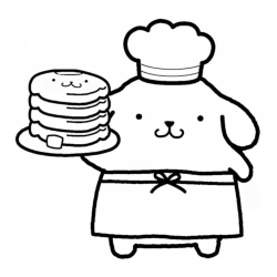 Desenho de Pompompurin para colorir e imprimir: número 13