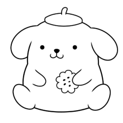 Desenho de Pompompurin para colorir e imprimir: número 14
