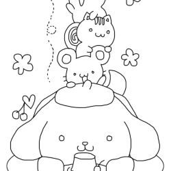 Desenho de Pompompurin para colorir e imprimir: número 15