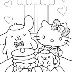 Desenho de Pompompurin para colorir e imprimir: número 18