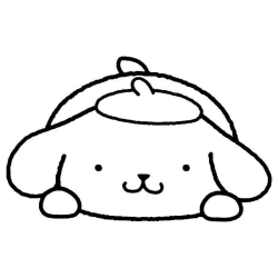 Desenho de Pompompurin para colorir e imprimir: número 19