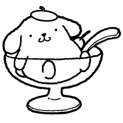 Desenho de Pompompurin para colorir e imprimir: número 20