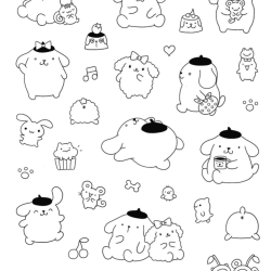 Desenho de Pompompurin para colorir e imprimir: número 21